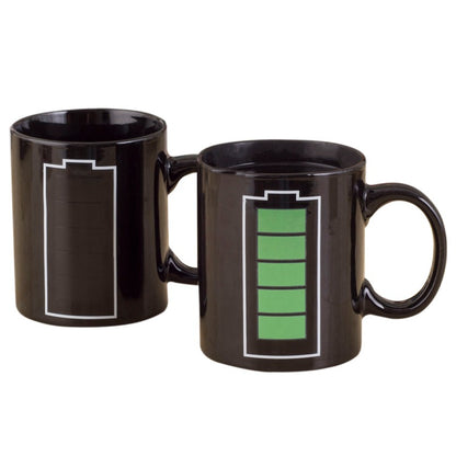 Battery Color Changing Cup Thermal Changing Mug Creative Ceramic Cup